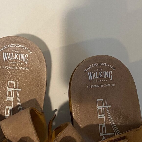 Dansko Janet Slingback Sandals Size 40 US 9  Brown Leather Strappy Lace Up - Picture 15 of 16